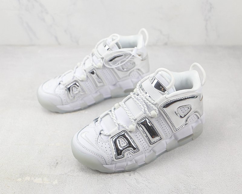 Nike Air More Uptempo "Chrome White/Blue Tint" фото № 7