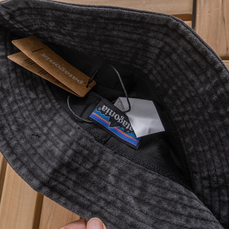 Панамка Patagonia Embroidered Lines And Small Logo "Black" фото № 2