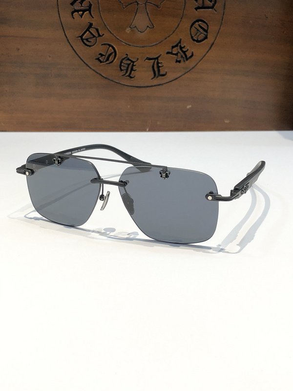 Солнцезащитные очки Chrome Hearts Lenses Decorated By Symbol Front "Black" фото № 2