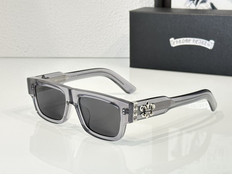 Солнцезащитные очки Chrome Hearts Temples With Big Logo "Gray" фото № 2