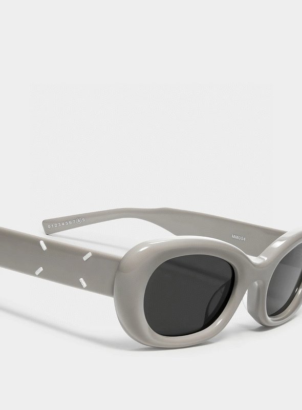 Солнцезащитные очки Maison Margiela Round Shaped And Temples Decorated By Stripes "Gray" фото № 5