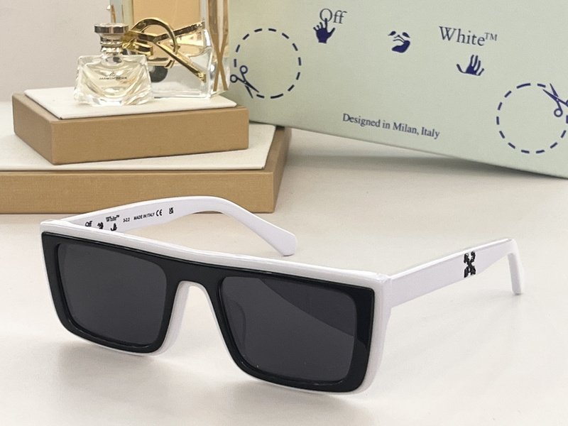 Солнцезащитные очки Off White Temples Decorated By Logo "White/Black" фото № 2