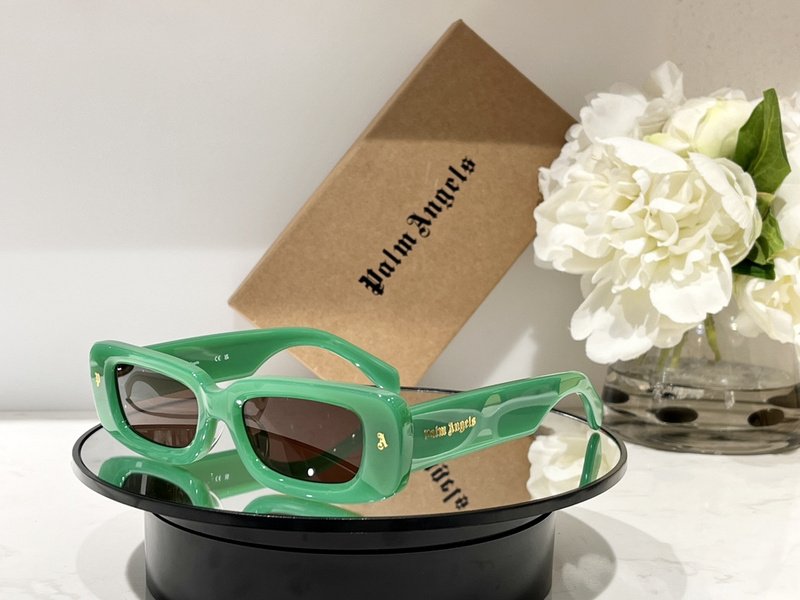 Солнцезащитные очки Palm Angels Wide Frame And Inscription "Green" фото № 2