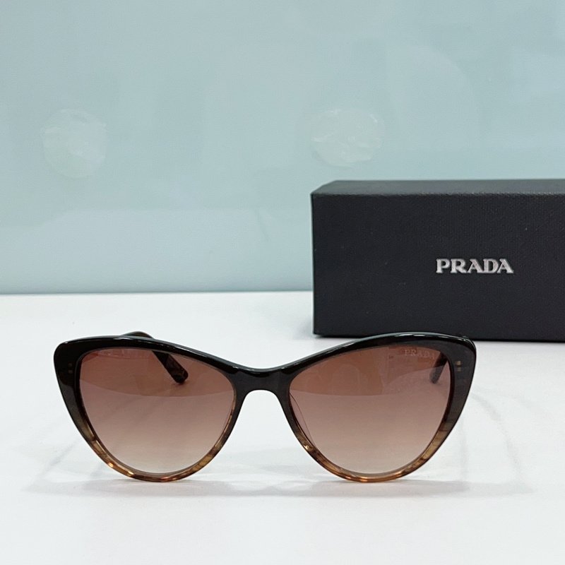 Солнцезащитные очки Prada Cat Eye Form With Thin Temples "Brown/Yellow" фото № 2