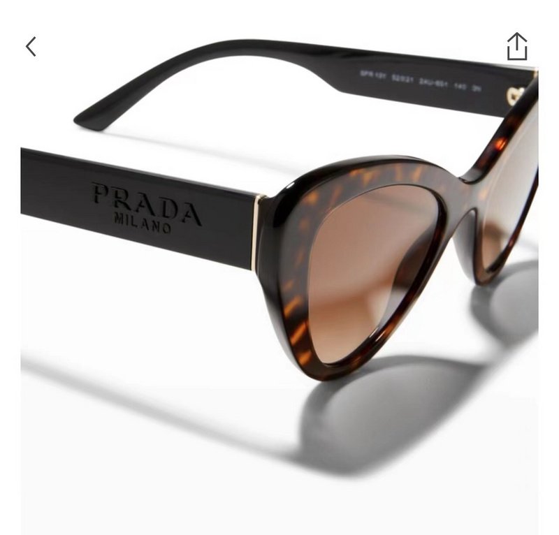 Солнцезащитные очки Prada Triangle Form Frame With Logo Inscription "Brown/Black" фото № 4