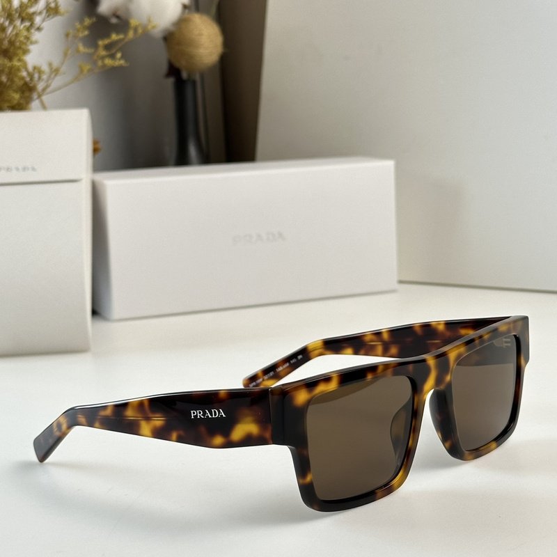 Солнцезащитные очки Prada Inscription On Temples And Rectangle Shaped "Brown" фото № 2