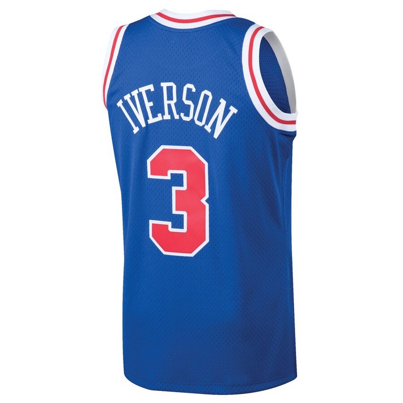 Баскетбольная Джерси NBA Philadelphia 76ers №3 Allen Iverson "Blue" фото № 2