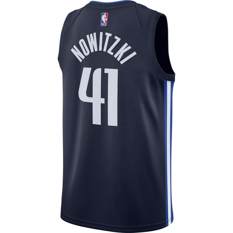 Баскетбольная Джерси Nike Dallas Mavericks 19-20 №41 Dirk Nowitzki "Blue/Black" фото № 2
