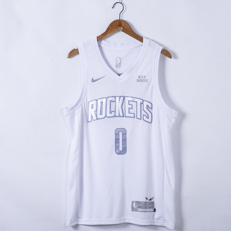Баскетбольная Джерси Nike Houston Rockets 20 MVP №0 Russell Westbrook "White" фото № 4