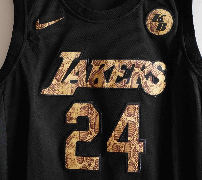 Баскетбольная Джерси Nike Los Angeles Lakers №24 Kobe Bryant "Black" фото № 6