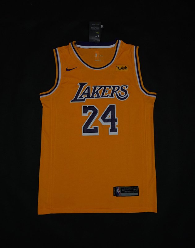 Баскетбольная Джерси Nike Los Angeles Lakers 18-19 №24 Kobe Bryant "Yellow" фото № 7