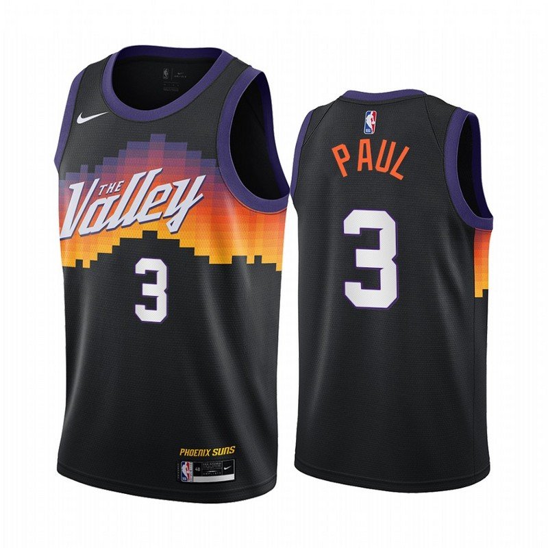 Баскетбольная Джерси Nike Phoenix Suns 21 №3 Chris Paul "Black" фото № 2