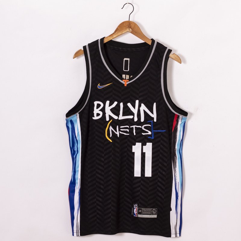 Баскетбольная Джерси Nike Brooklyn Nets 20-21 №11 Kyrie Irving "Black" фото № 4