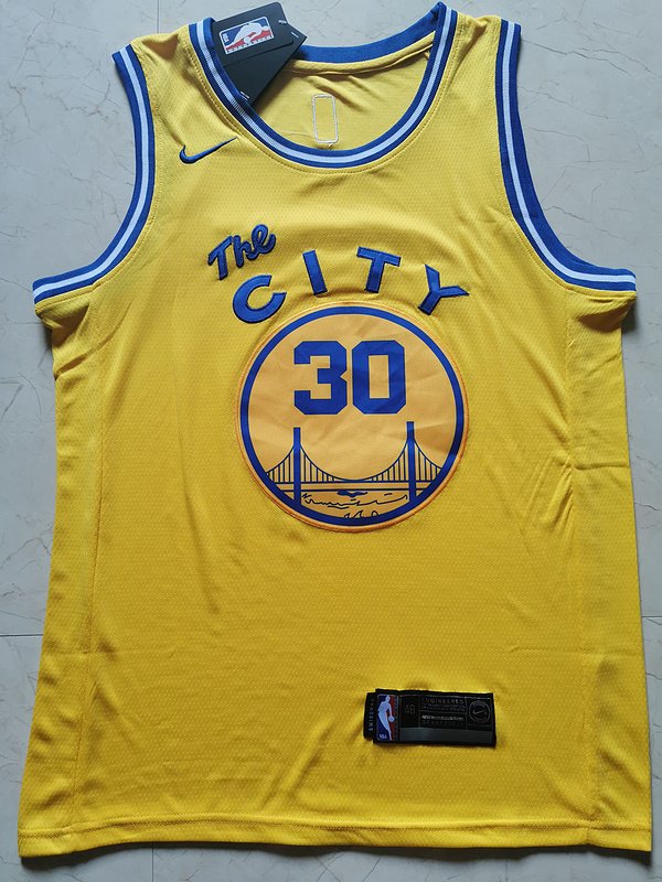 Баскетбольная Джерси Nike Golden State Warriors 19-20 №30 Stephen Curry "Yellow" фото № 7