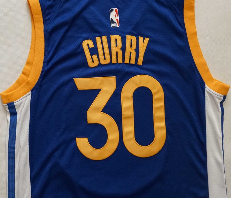 Баскетбольная Джерси Nike Golden State Warriors 19-20 №30 Stephen Curry With Logo "Blue" фото № 2