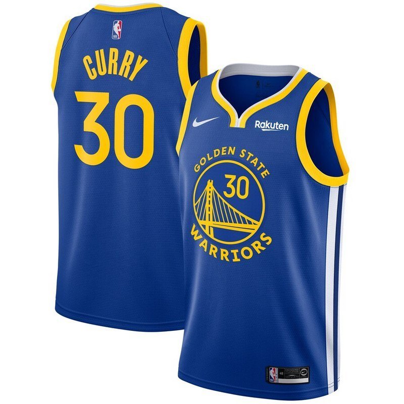Баскетбольная Джерси Nike Golden State Warriors 19-20 №30 Stephen Curry With Logo "Blue" фото № 7