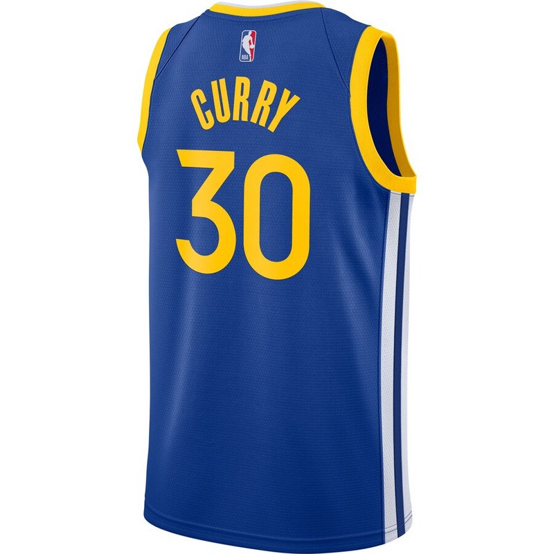 Баскетбольная Джерси Nike Golden State Warriors 19-20 №30 Stephen Curry With Logo "Blue" фото № 8
