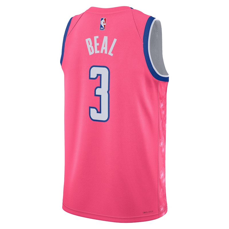 Баскетбольная Джерси Nike Washington Wizards 22-23 №3 Bradley Beal "Pink" фото № 2