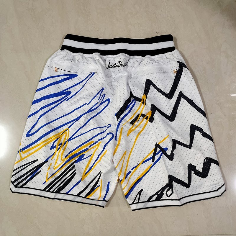 Баскетбольные Шорты Just Don Golden State Warriors With Logo "White" фото № 4