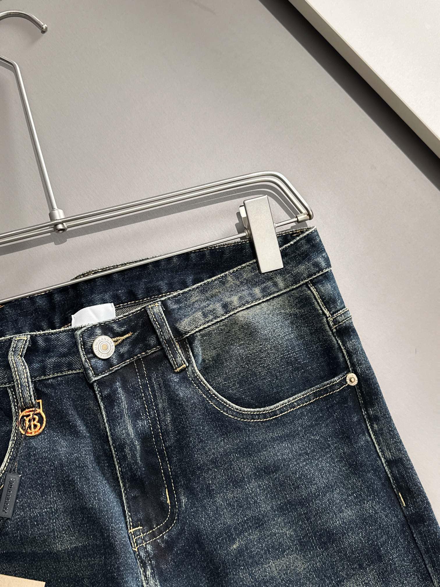 Джинсы Burberry Backside Silver Warrior And Horse London "Blue" фото № 3