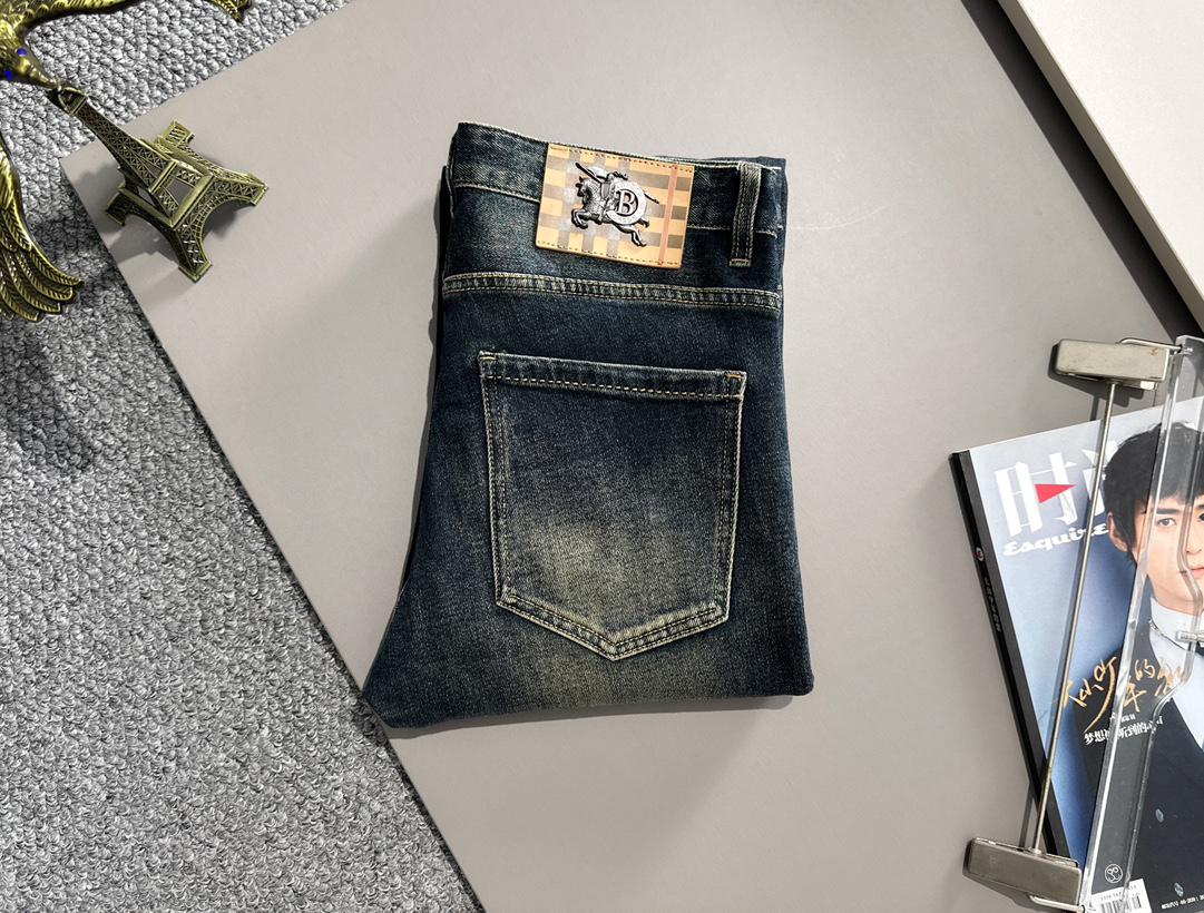 Джинсы Burberry Backside Silver Warrior And Horse London "Blue" фото № 2