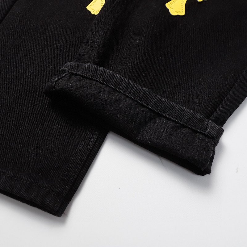 Джинсы Chrome Hearts With Yellow Cross Patch "Black" фото № 4