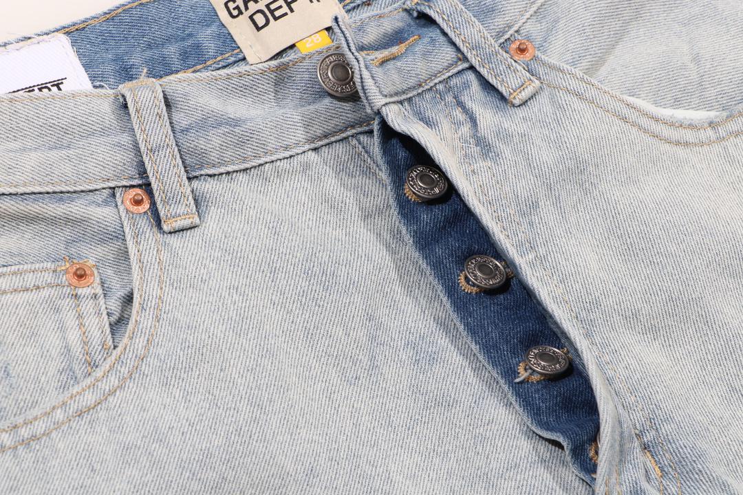 Джинсы Gallery Dept Letter G Various Colors White Lines "Blue" фото № 3