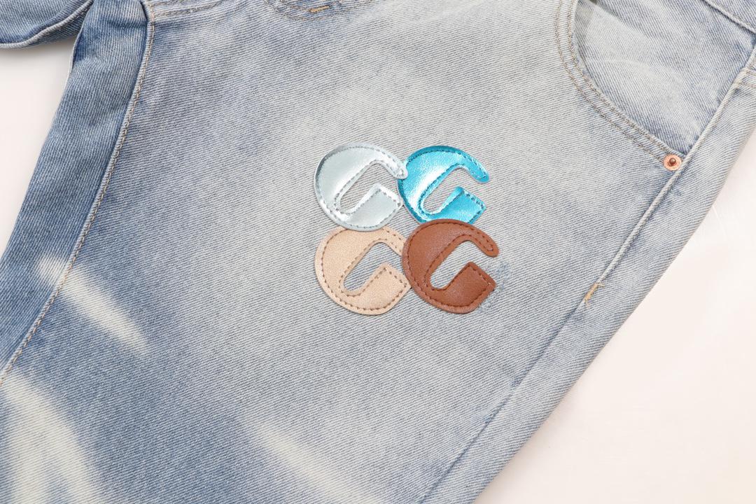 Джинсы Gallery Dept Letter G Various Colors White Lines "Blue" фото № 2