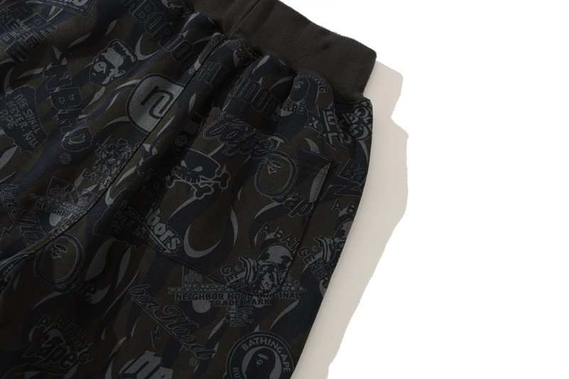 Штаны A Bathing Ape Shark Bape Nbhd "Black" фото № 3