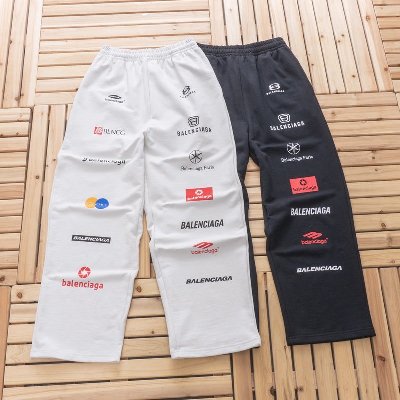 Штаны Balenciaga BLNCG Baggy Logo "Black" фото № 9