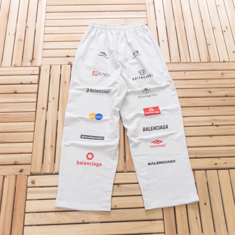 Штаны Balenciaga BLNCG Baggy Logo "Black" фото № 2