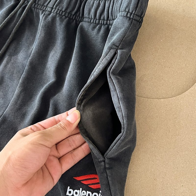 Штаны Balenciaga Elastic Waistband Drawstring "Black" фото № 4