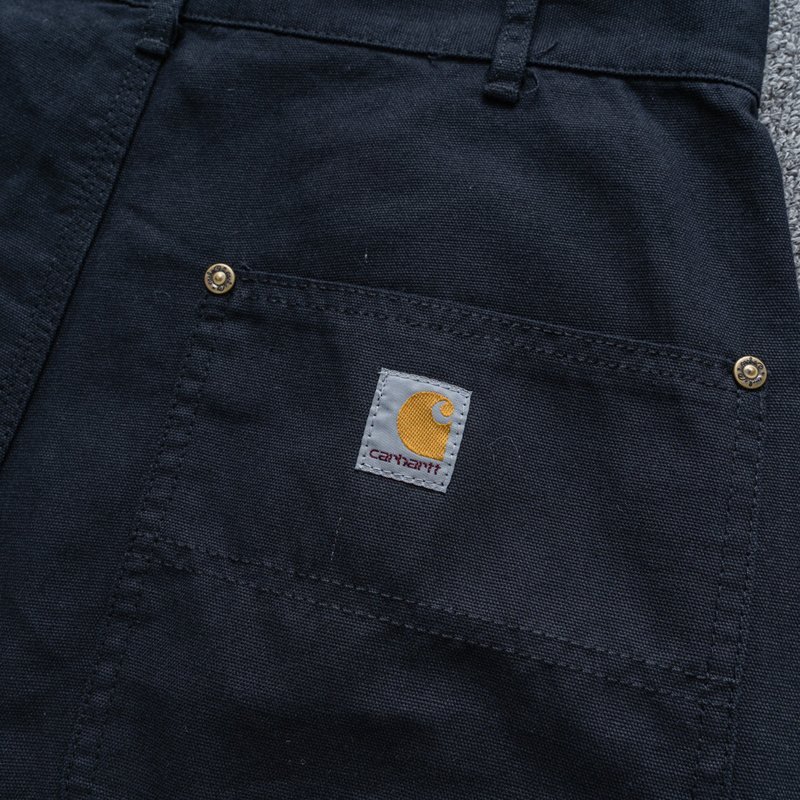 Штаны Carhartt Classic With Buttons "Black/Blue" фото № 6