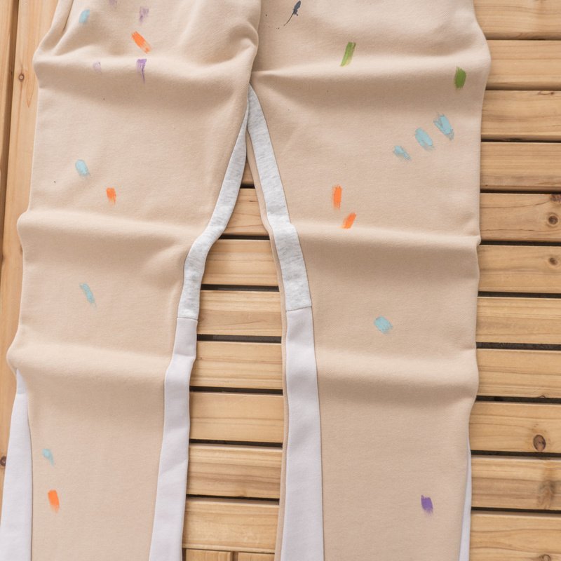 Штаны Gallery Dept Raw Edges Of Legs And Colorful Dots "Beige" фото № 2