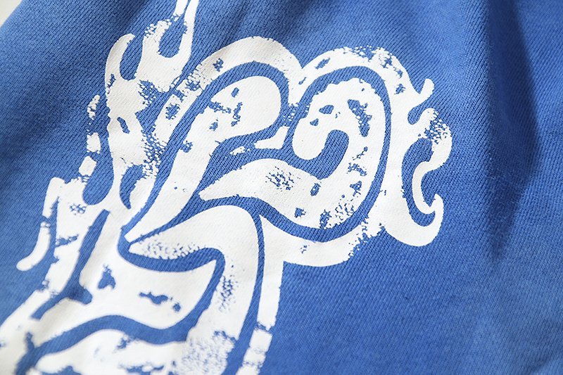 Штаны Hellstar X Four Caccus With White Print "Blue" фото № 7