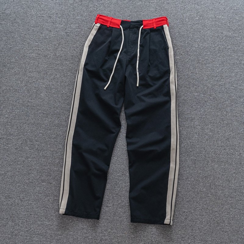 Штаны Palm Angels With Stripes On Shoelaces "Black/Red" фото № 2