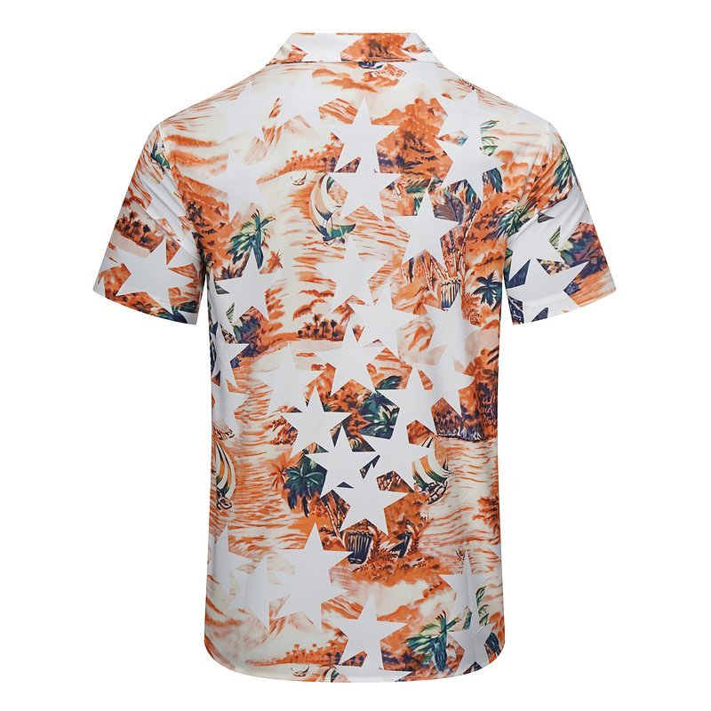 Рубашка Amiri Stars And Palm Trees Print "White" фото № 2