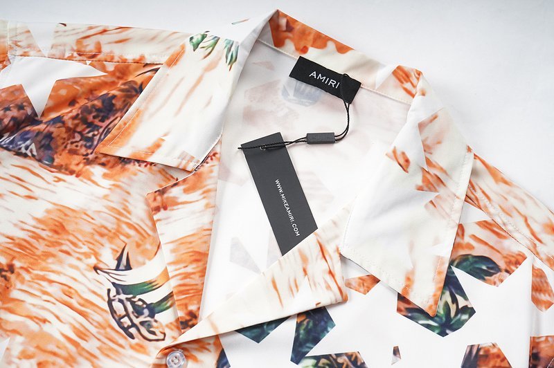 Рубашка Amiri Stars And Palm Trees Print "White" фото № 4