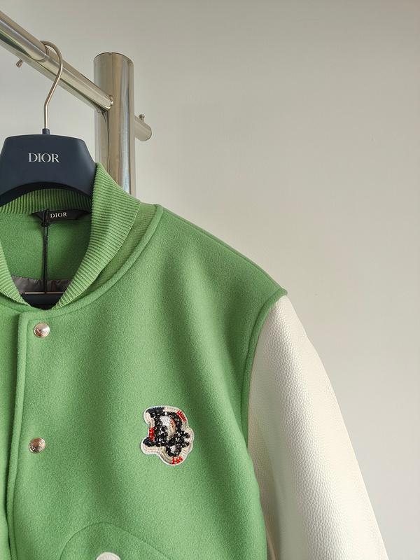 Бомбер Christian Dior Frontside Logo Black Rhinestones "Green" фото № 2