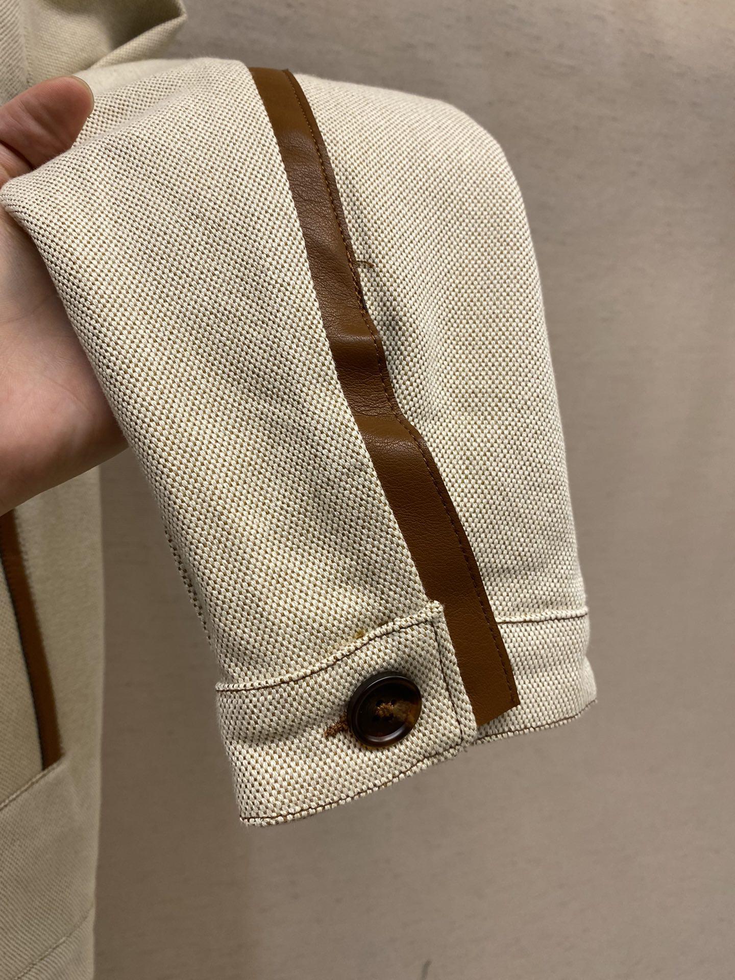 Куртка-бомбер Miu Miu Frontside Light Striped Logotype Miu Miu "Beige" фото № 6