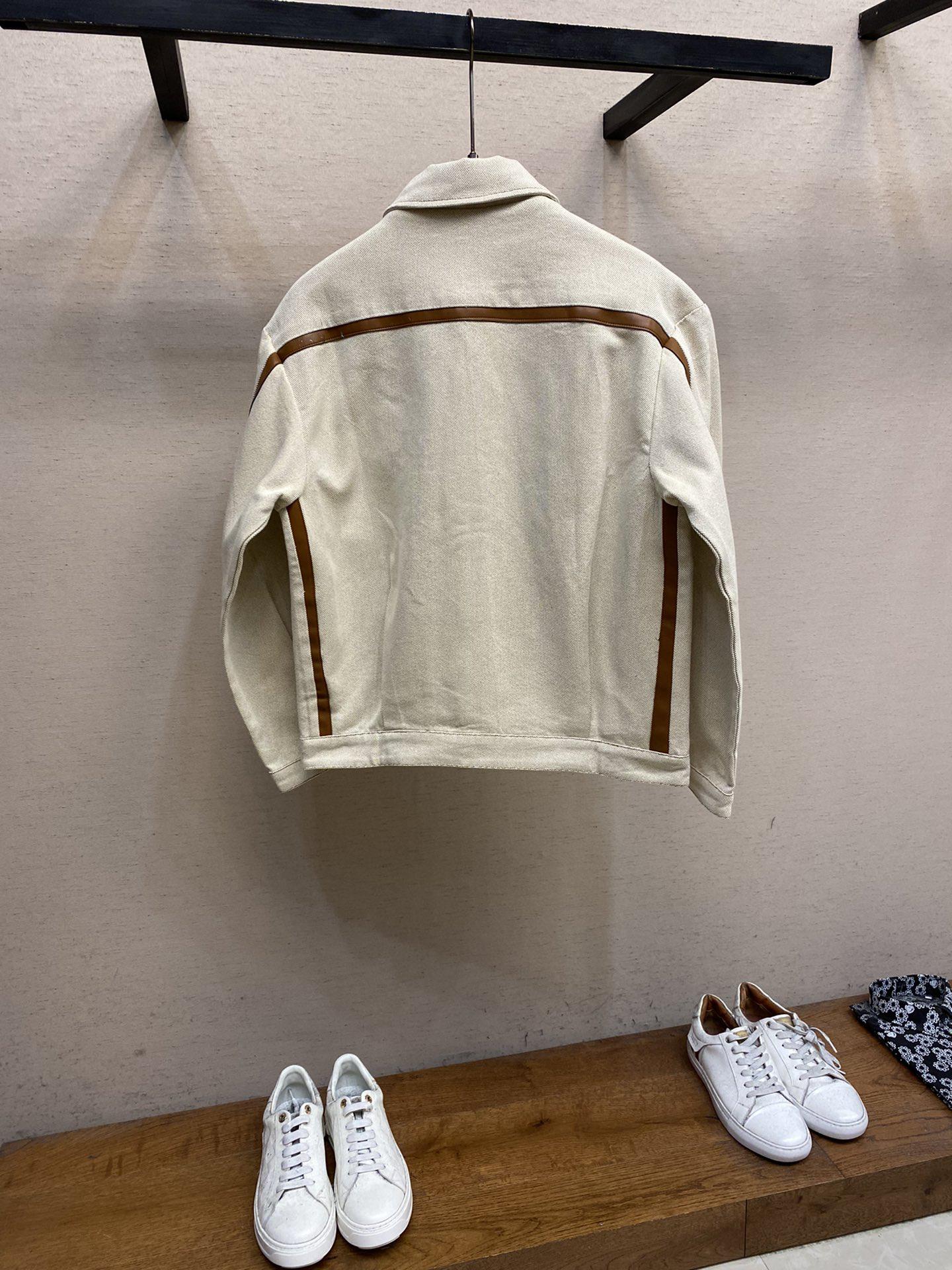 Куртка-бомбер Miu Miu Frontside Light Striped Logotype Miu Miu "Beige" фото № 2