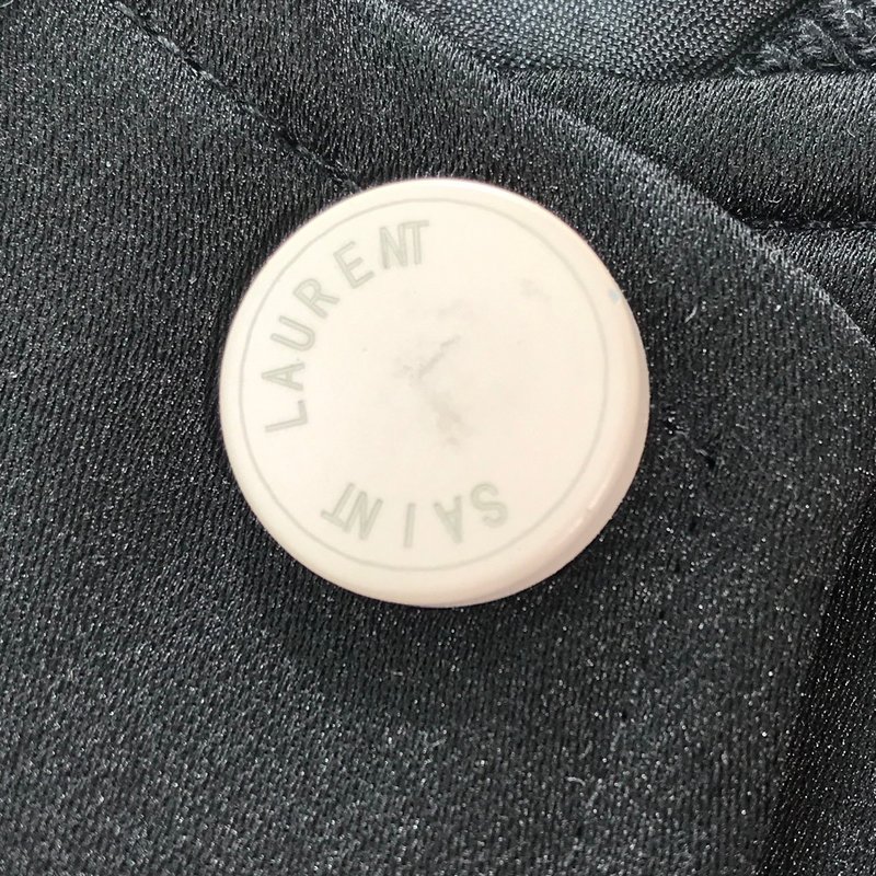 Бомбер Saint Laurent With Diamonds On The Logo "Black/Cream" фото № 3