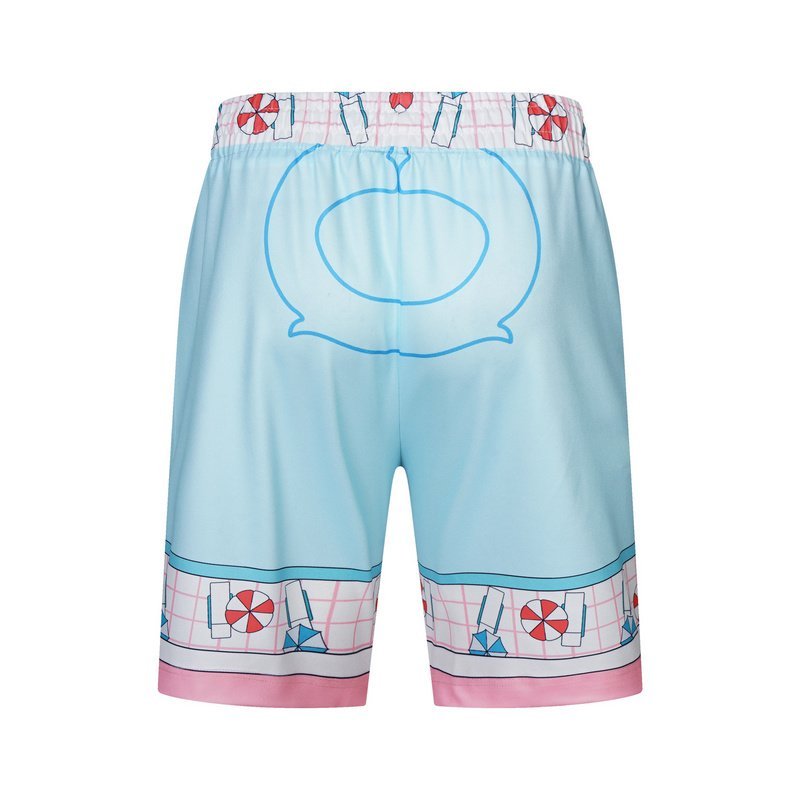 Шорты Casablanca Plaid and Umbrellas "Blue" фото № 2