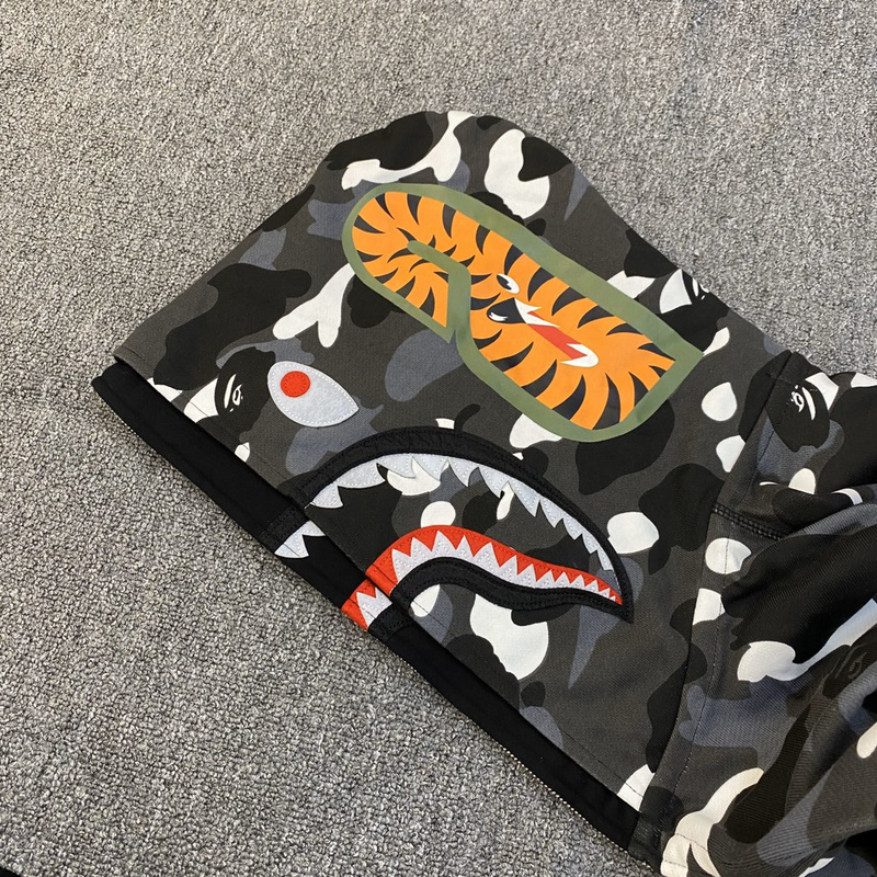 Худи A Bathing Ape The Letters WGM ZIP "Black/Gray" фото № 6