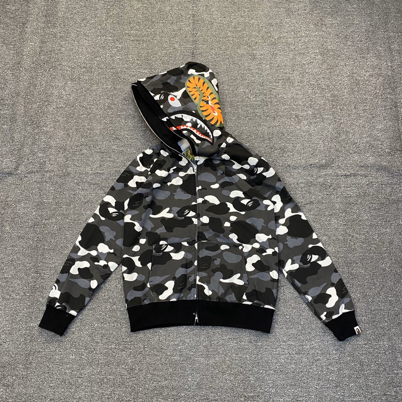 Худи A Bathing Ape The Letters WGM ZIP "Black/Gray" фото № 5