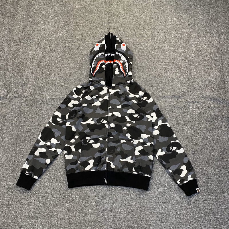 Худи A Bathing Ape The Letters WGM ZIP "Black/Gray" фото № 4