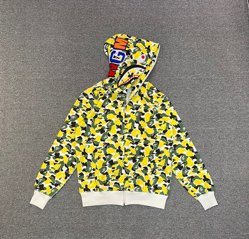 Худи A Bathing Ape Spotted With Hood ZIP "Green/Yellow" фото № 6