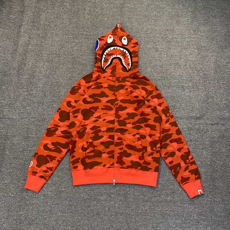Худи A Bathing Ape Hood Mask ZIP "Orange" фото № 6