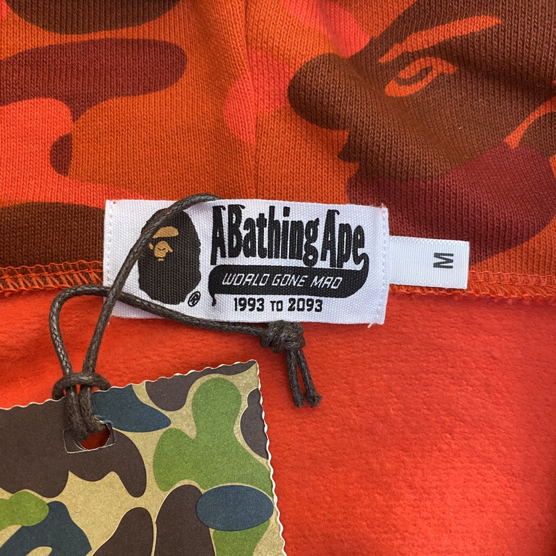 Худи A Bathing Ape Hood Mask ZIP "Orange" фото № 8