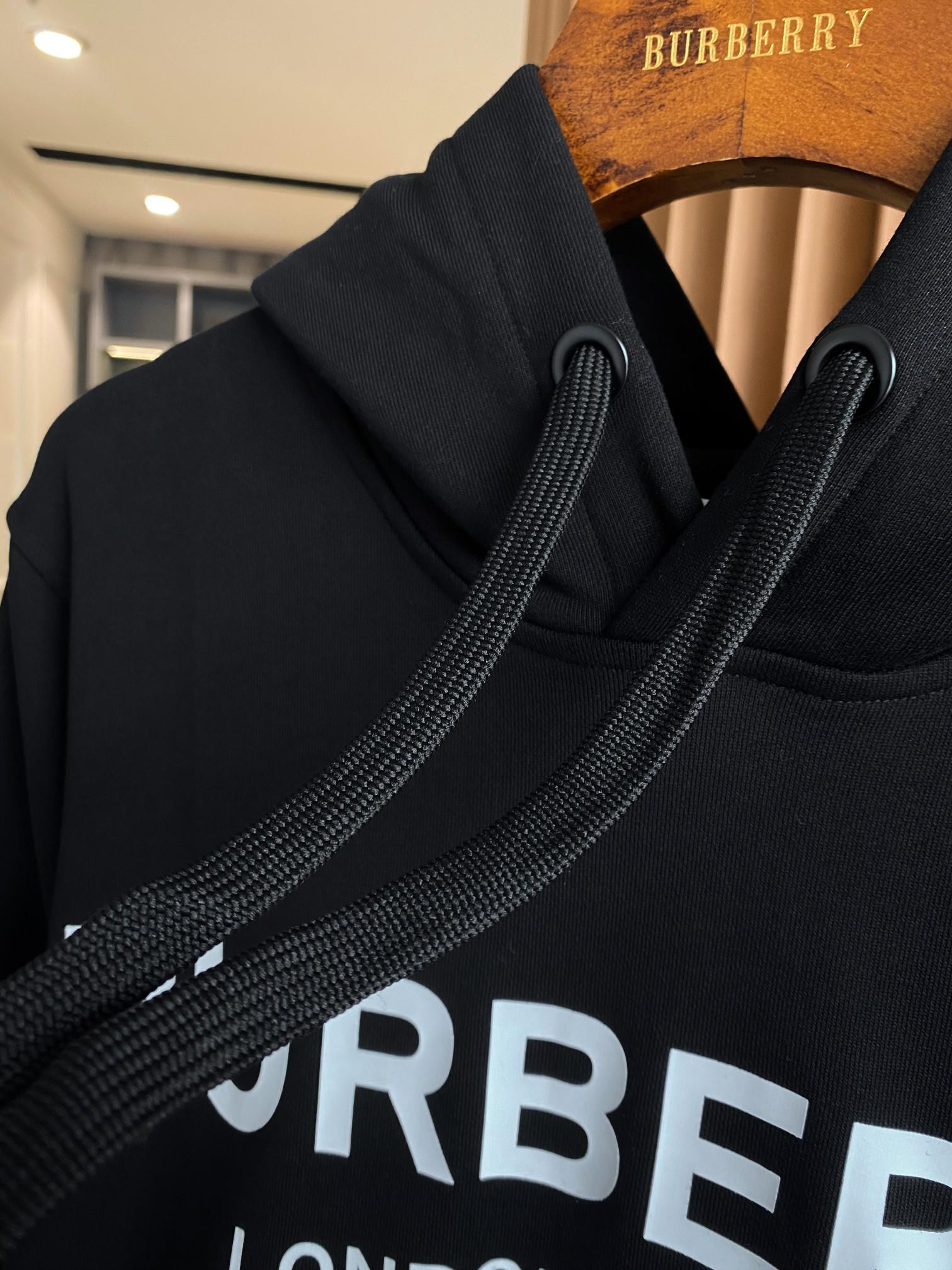 Худи Burberry White Frontside Logo London England "Black" фото № 5